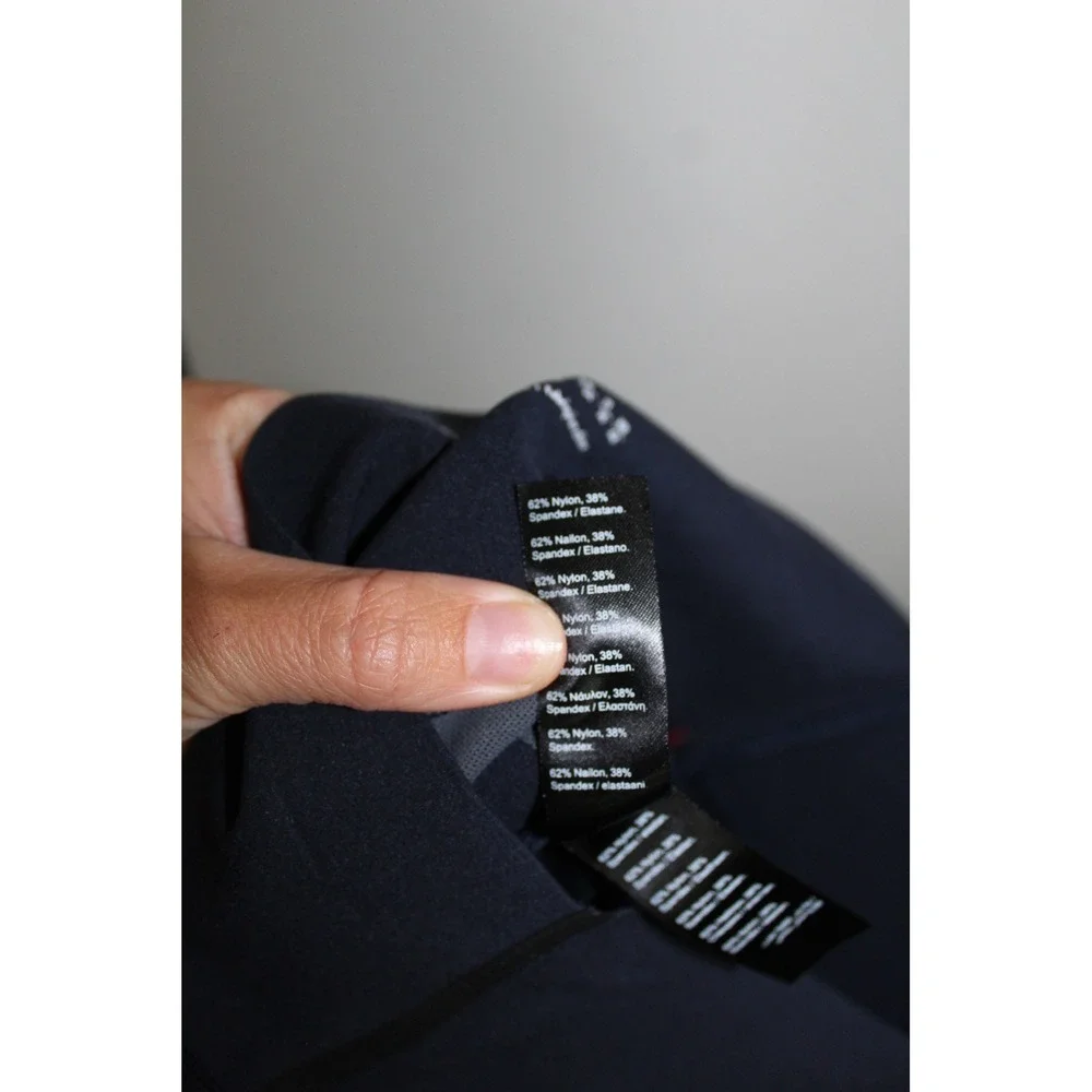 Spanx Navy Blue High Waisted Active Leggings Zipper Pockets XS TP RN112121